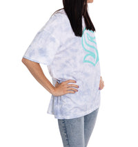 Load image into Gallery viewer, Premium Seattle Kraken Blue Tie Dye Oversized Women&#39;s T-Shirt
