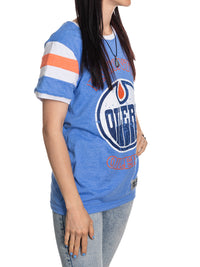 Load image into Gallery viewer, Edmonton Oilers Ladies Loose Fit Varsity Style Retro Lounge T-Shirt
