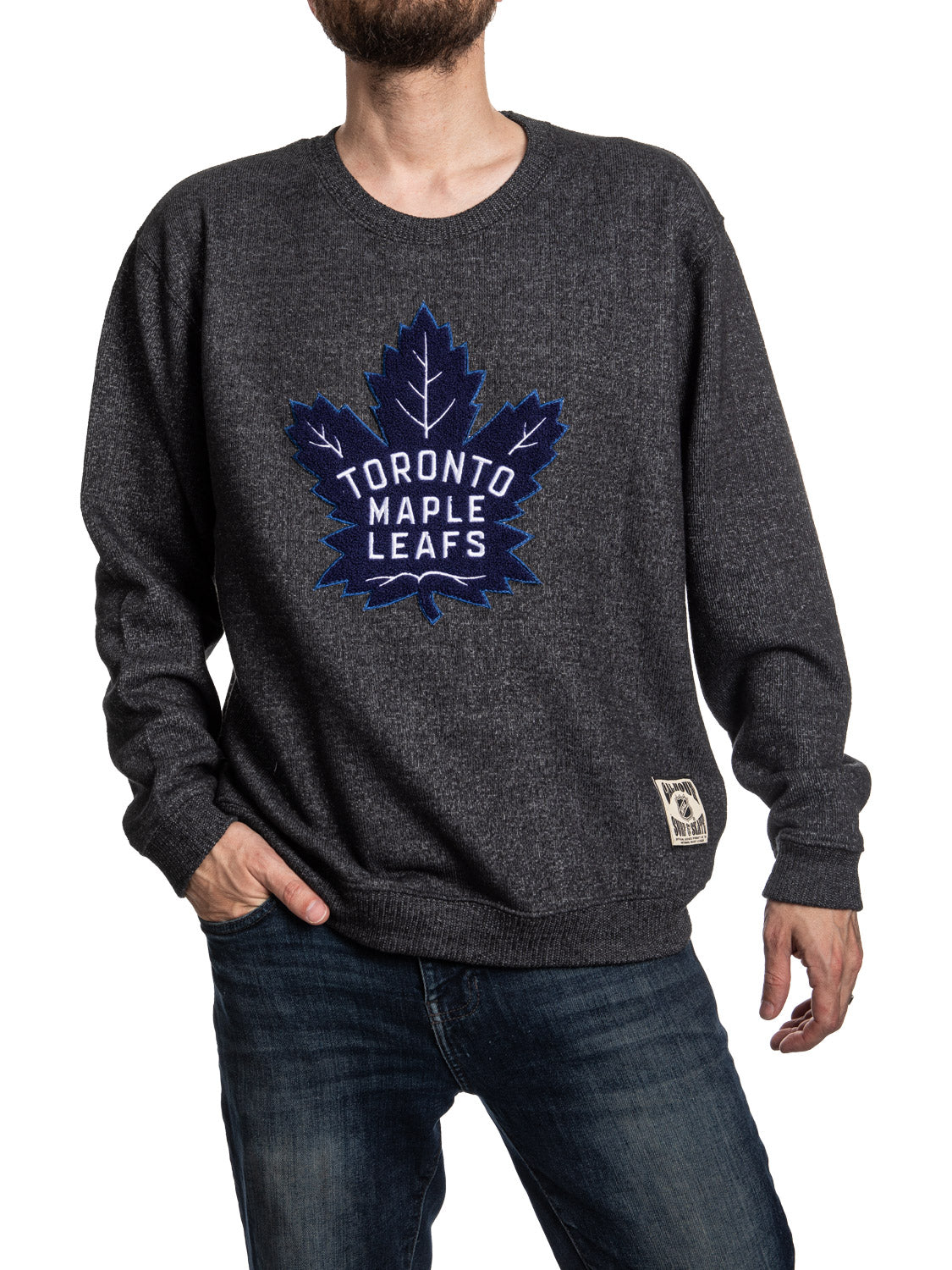 Toronto Maple Leafs Unisex Cabin Crew Neck Sweater Blackout Edition Official NHL Merch Small