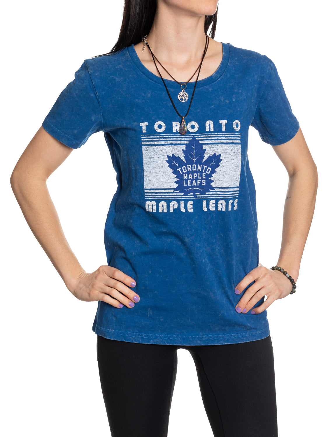 Toronto Maple Leafs Women's Acid Wash T-Shirt