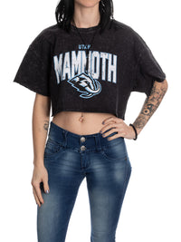 Load image into Gallery viewer, Utah Mammoth Acid Wash Crop Top
