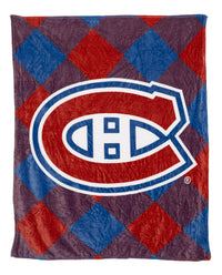 Load image into Gallery viewer, Montreal Canadiens NHL Ultra-Plush Flannel Plaid Throw Blanket (50&quot; by 60&quot;)
