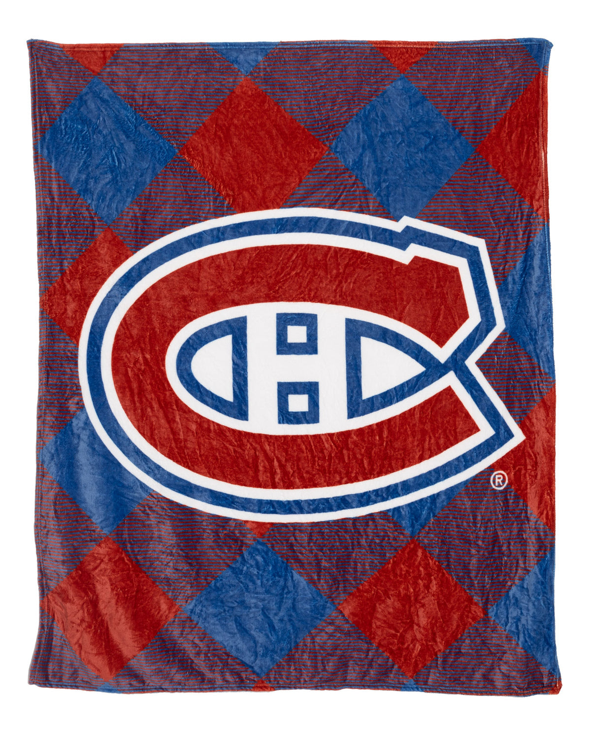 Montreal Canadiens NHL Ultra-Plush Flannel Plaid Throw Blanket (50" by 60")