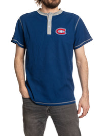 Load image into Gallery viewer, Montreal Canadiens Waffle Henley Shirt
