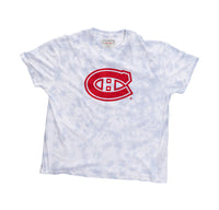 Load image into Gallery viewer, Premium Montreal Canadiens Blue Tie Dye Oversized Women&#39;s T-Shirt
