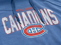 Load image into Gallery viewer, Montreal Canadiens Distressed Logo Unisex Blue Acid Wash Hoodie
