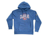 Load image into Gallery viewer, Montreal Canadiens Distressed Logo Unisex Blue Acid Wash Hoodie
