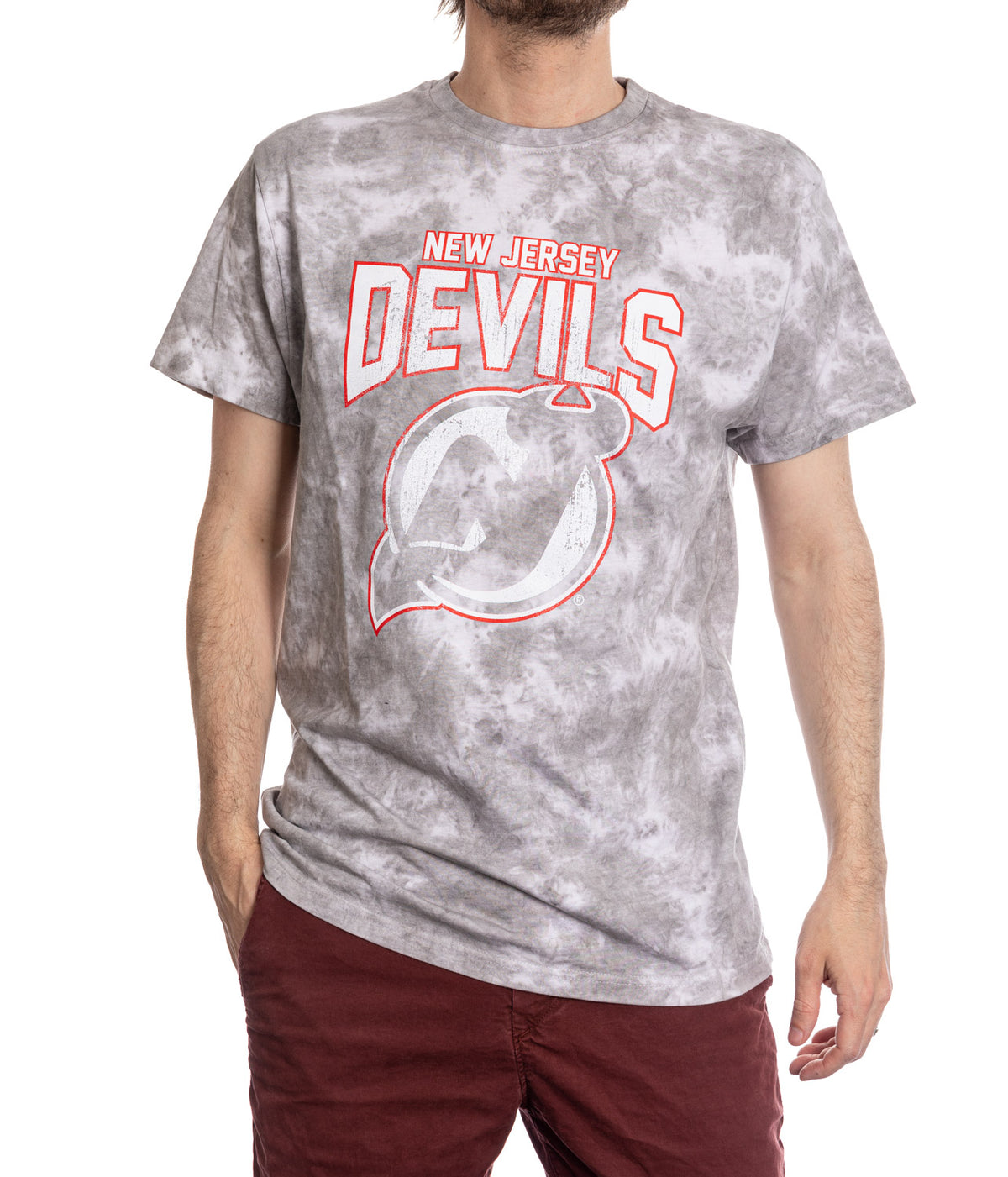 New Jersey Devils Grey Cloud Tie Dye T-Shirt
