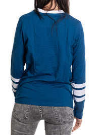 Load image into Gallery viewer, New York Islanders Women&#39;s V-Neck Varsity Long Sleeve Shirt
