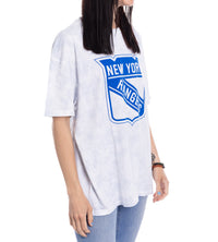 Load image into Gallery viewer, Premium New York Rangers Blue Tie Dye Oversized Women&#39;s T-Shirt
