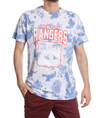 Load image into Gallery viewer, New York Rangers Blue Cloud Tie Dye T-Shirt
