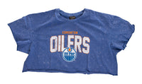 Load image into Gallery viewer, Edmonton Oilers Acid Wash Crop Top
