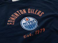 Load image into Gallery viewer, Ladies' Vintage Stripe Edmonton Oilers Crewneck fleece
