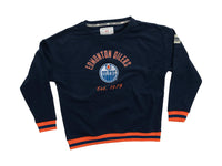 Load image into Gallery viewer, Ladies' Vintage Stripe Edmonton Oilers Crewneck fleece
