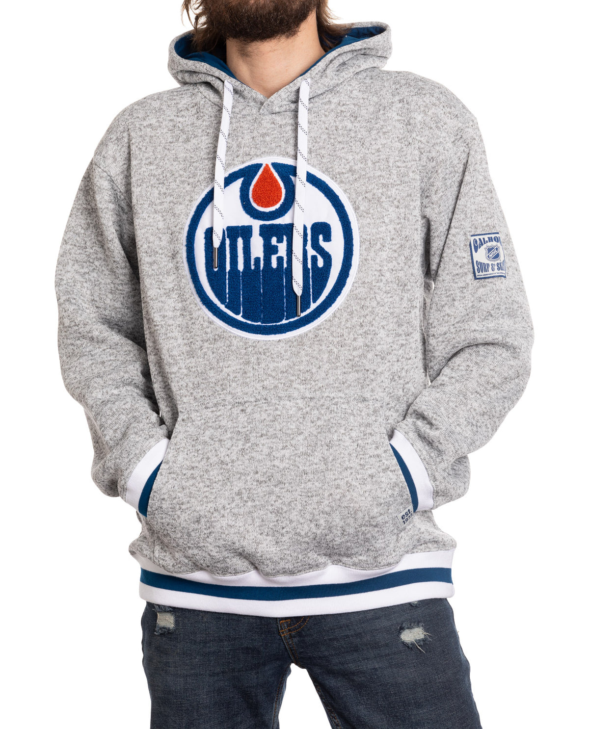 Edmonton Oilers "Muskoka Style" Premium Chenille Woven Logo Hoodie