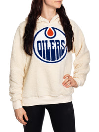Load image into Gallery viewer, NHL Edmonton Oilers Ladies Sherpa Hoodie
