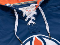 Load image into Gallery viewer, Edmonton Oilers Hockey Lace Hoodie
