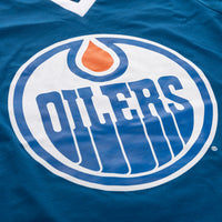 Load image into Gallery viewer, Edmonton Oilers Women&#39;s V-Neck Varsity Long Sleeve Shirt
