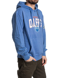 Load image into Gallery viewer, Edmonton Oilers Distressed Logo Unisex Blue Acid Wash Hoodie
