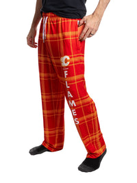 Load image into Gallery viewer, Men's Stretch Plaid Pajama Pants -- Calgary Flames

