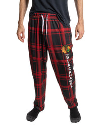 Load image into Gallery viewer, Men's Stretch Plaid Pajama Pants -- Chicago Blackhawks
