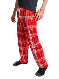 Load image into Gallery viewer, Men's Stretch Plaid Pajama Pants --Detroit Red Wings
