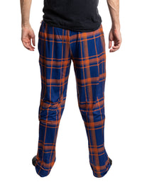 Load image into Gallery viewer, Men's Stretch Plaid Pajama Pants --Edmonton Oilers
