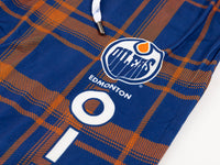 Load image into Gallery viewer, Men's Stretch Plaid Pajama Pants --Edmonton Oilers
