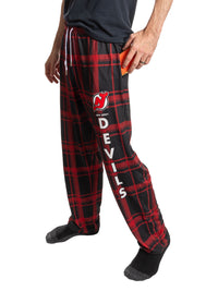 Load image into Gallery viewer, Men's Stretch Plaid Pajama Pants -- New Jersey Devils
