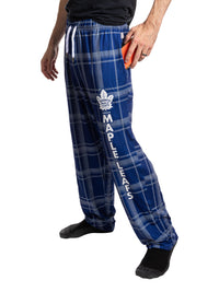 Load image into Gallery viewer, Men's Stretch Plaid Pajama Pants -- Toronto Maple Leafs
