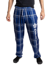 Load image into Gallery viewer, Men's Stretch Plaid Pajama Pants -- Toronto Maple Leafs
