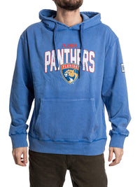 Load image into Gallery viewer, Florida Panthers Distressed Logo Unisex Blue Acid Wash Hoodie
