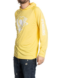 Load image into Gallery viewer, Pittsburgh Penguins Hooded Rashguard with UV Protection
