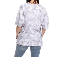 Load image into Gallery viewer, Premium Pittsburgh Penguins Grey Tie Dye Oversized Women&#39;s T-Shirt
