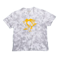 Load image into Gallery viewer, Premium Pittsburgh Penguins Grey Tie Dye Oversized Women&#39;s T-Shirt
