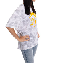 Load image into Gallery viewer, Premium Pittsburgh Penguins Grey Tie Dye Oversized Women&#39;s T-Shirt
