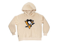 Load image into Gallery viewer, Pittsburgh Penguins Ladies Sherpa Hoodie with Premium Chenille Logo
