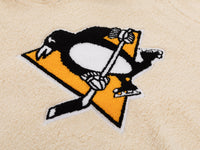 Load image into Gallery viewer, Pittsburgh Penguins Ladies Sherpa Hoodie with Premium Chenille Logo
