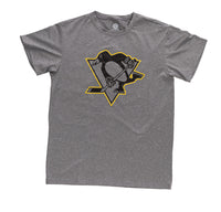 Load image into Gallery viewer, Pittsburgh Penguins NHL Men&#39;s Performance Rash Guard Base Layer Moisture-Wicking T-Shirt - Grey
