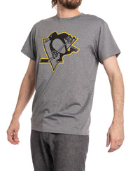 Load image into Gallery viewer, Pittsburgh Penguins NHL Men&#39;s Performance Rash Guard Base Layer Moisture-Wicking T-Shirt - Grey
