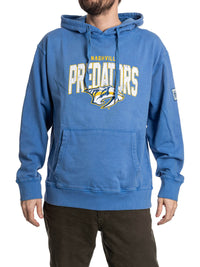 Load image into Gallery viewer, Nashville Predators Distressed Logo Unisex Blue Acid Wash Hoodie
