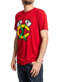 Load image into Gallery viewer, Chicago Blackhawks Short Sleeve Rashguard T Shirt - Alternate Logo
