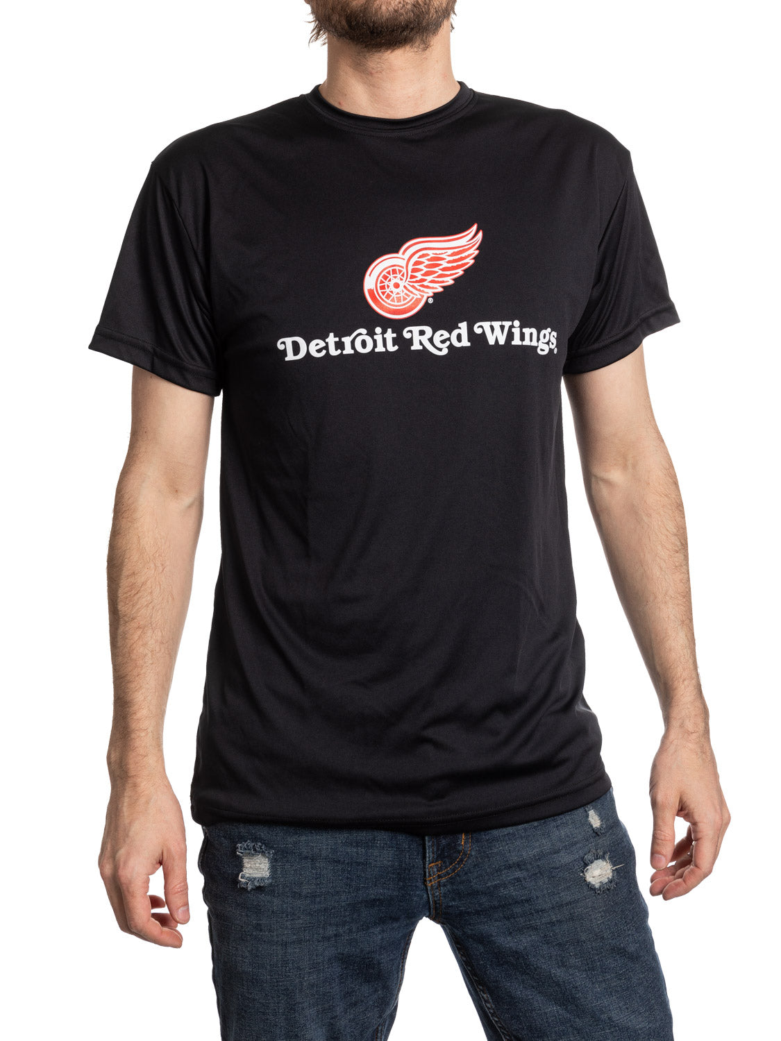 Detroit Red Wings Short Sleeve Rashguard T Shirt - Alternate Logo