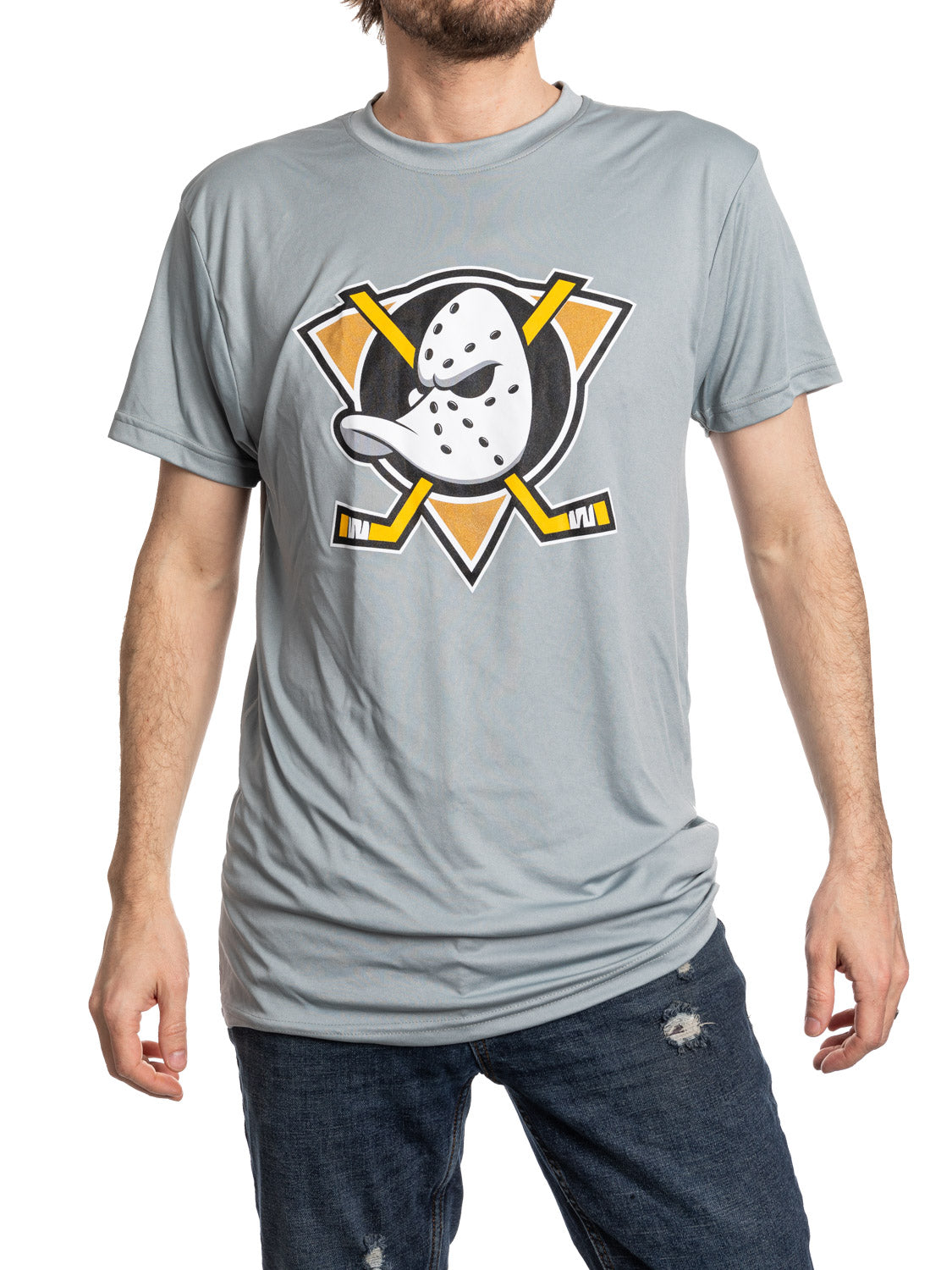 Anaheim Ducks Short Sleeve Rashguard T Shirt - Alternate Logo