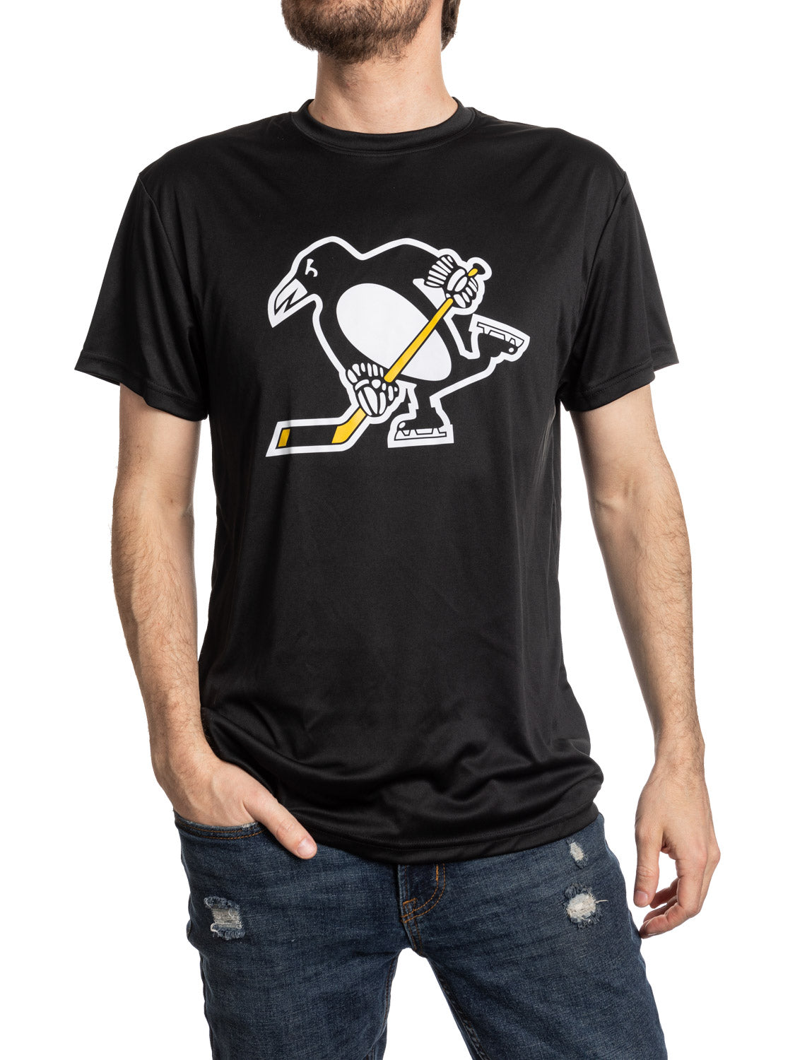 Pittsburgh Penguins Short Sleeve Rashguard T Shirt - Alternate Logo