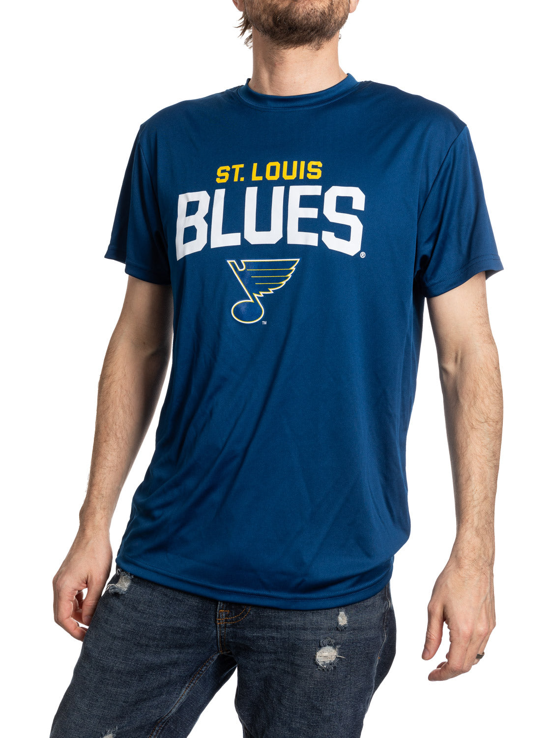 St. Louis Blues Short Sleeve Rashguard T Shirt - Alternate Logo