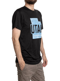 Load image into Gallery viewer, Utah Hockey Club Distressed logo Short Sleeve Performance Rashguard
