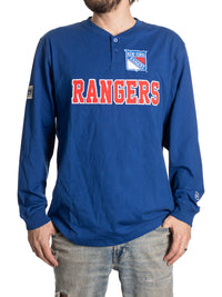 Load image into Gallery viewer, New York Rangers Long Sleeve Henley
