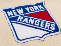 Load image into Gallery viewer, New York Rangers Ladies Sherpa Hoodie with Premium Chenille Logo
