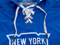 Load image into Gallery viewer, New York Rangers Hockey Lace Hoodie

